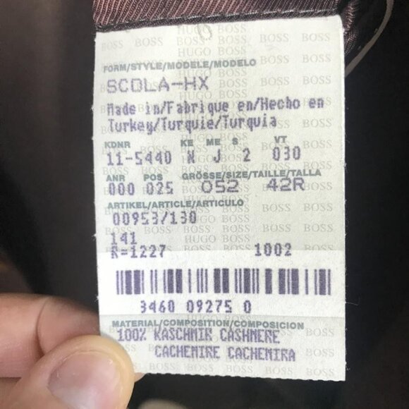 Hugo Boss Blazer Mens 42R Brown 100% Cashmere SCOLA-HX Two Button Notch Lapel - Picture 3 of 12